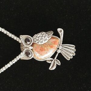Unakite Owl Necklace